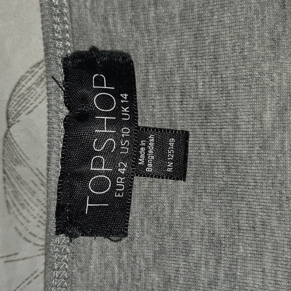 Topshop Light Gray Midi Dress - Picture 3 of 6
